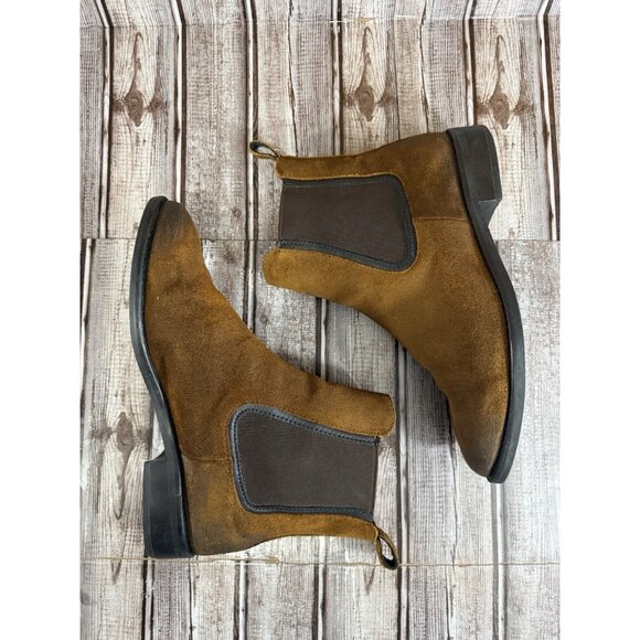 Thursday Duchess Chelsea Suede Ankle Boot Size 8.5 Glazed Ginger - Picture 5 of 8